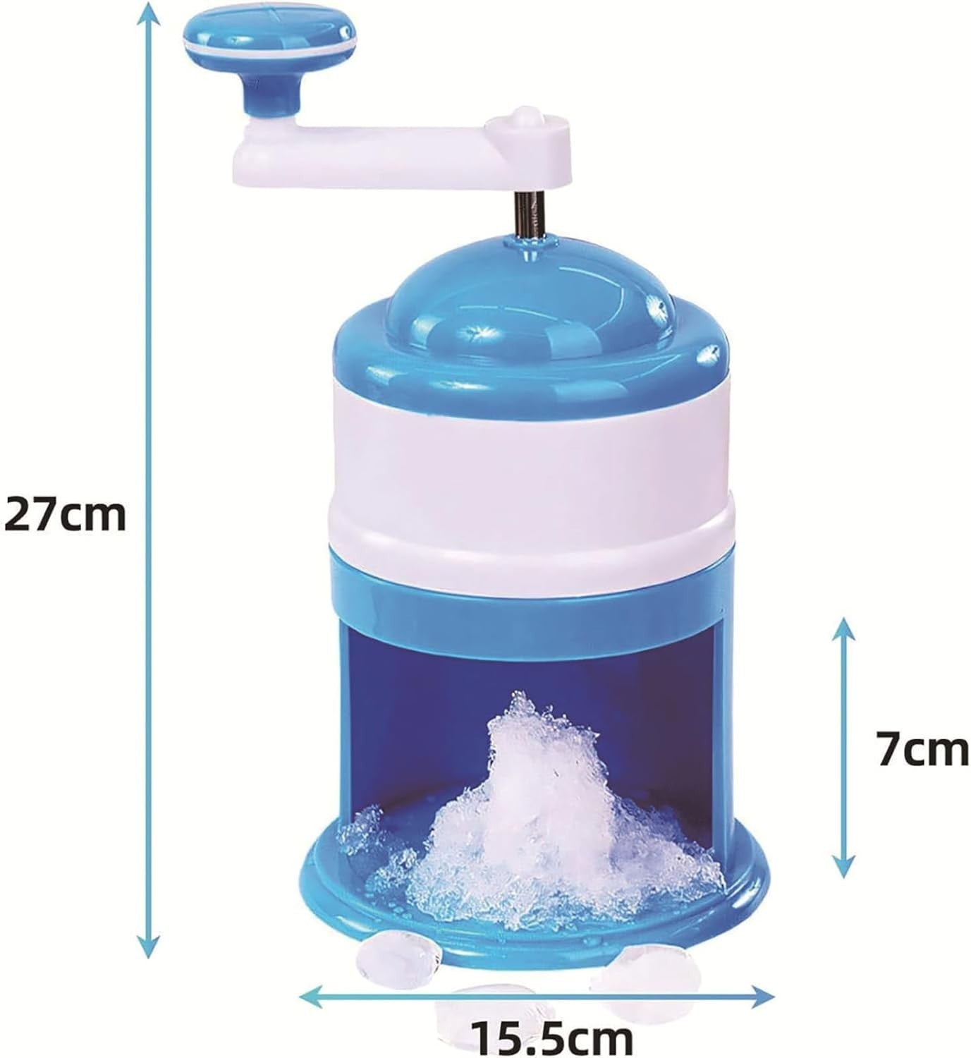 Manual Ice Shaver Crusher Portable Hand Crank Snow Cone Slush Maker