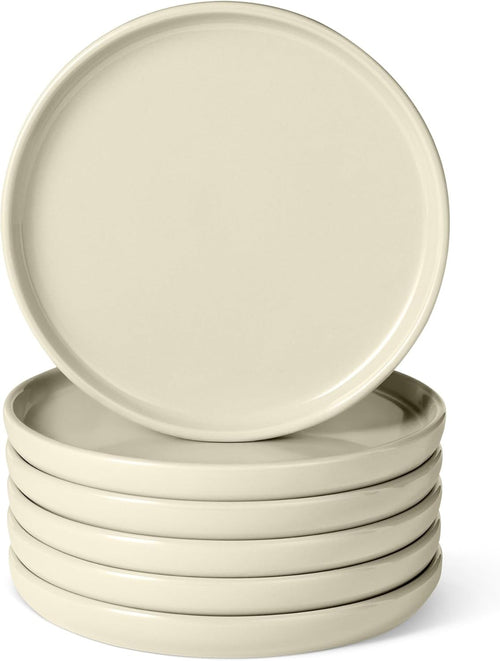 6pc Stoneware Salad Plates 21cm Side Plates Microwave Dishwasher Safe