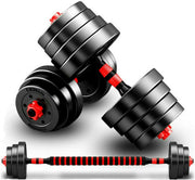 25KG Adjustable Dumbbell & Barbell Set Spinlock Vinyl Weights Home Gym