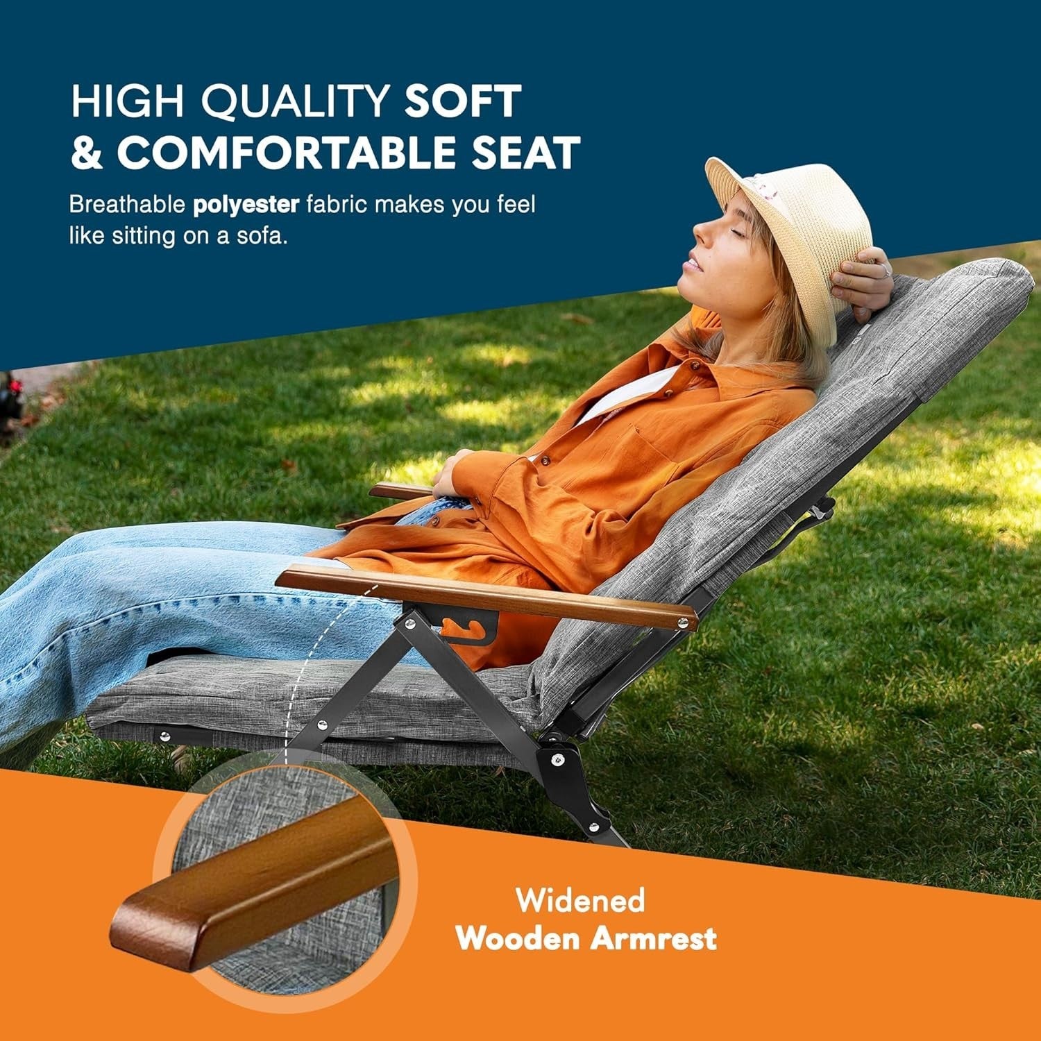 2x Padded Folding Camping Chairs Set 150kg Heavy Duty Outdoor Garden Seat