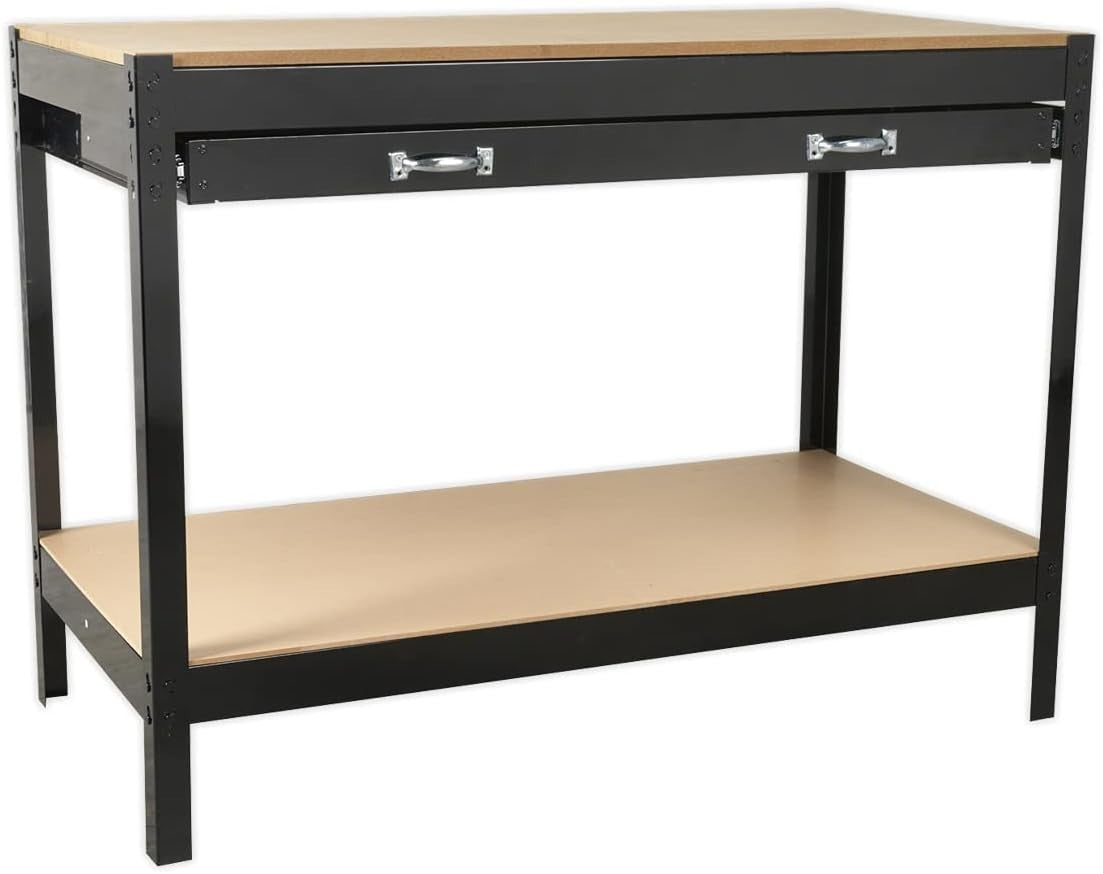 Workbench 1.2m with Drawer MDF Top Boltless Assembly 100kg Capacity