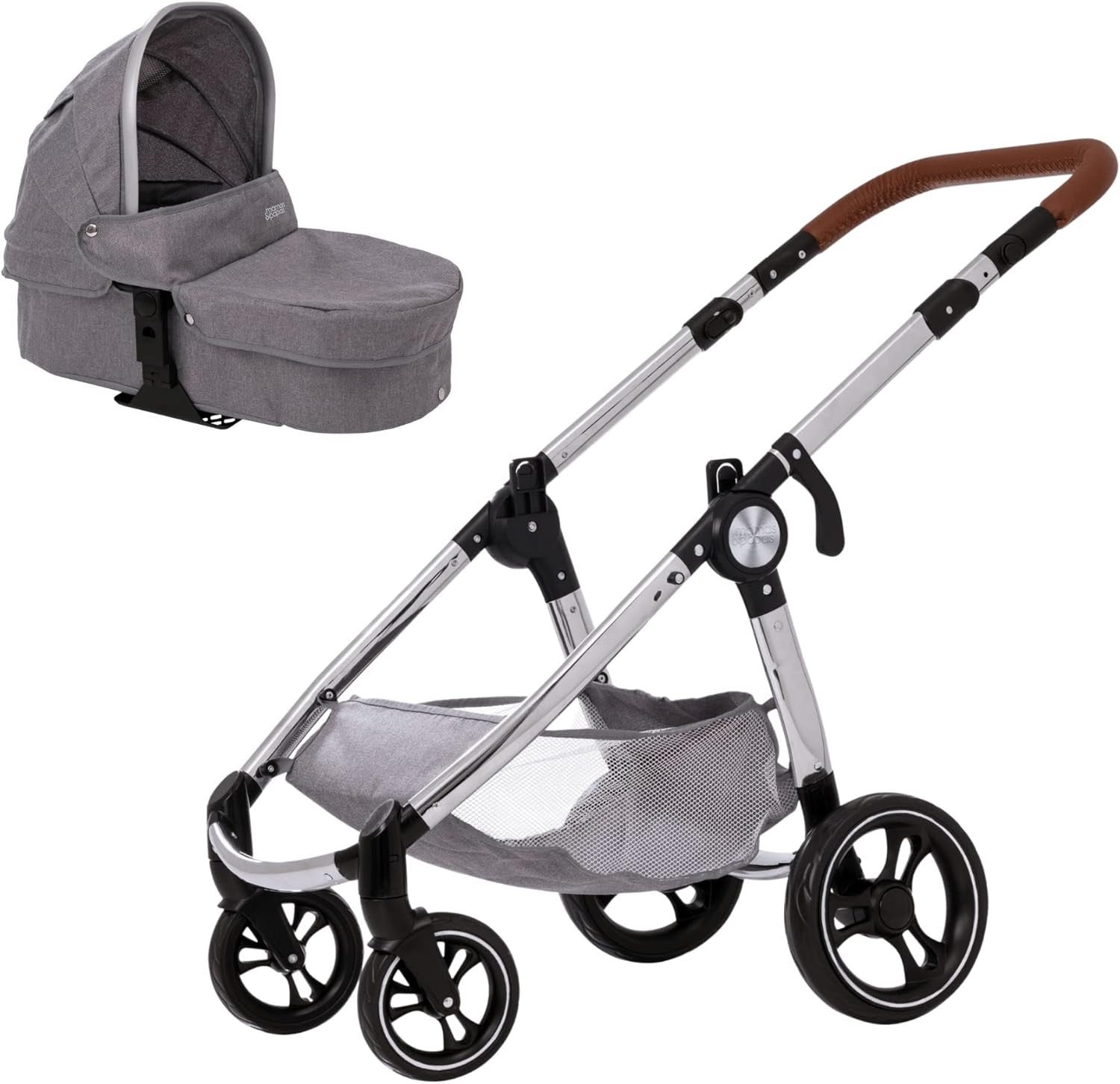 3 in 1 Dolls Pram Pushchair Bassinet Adjustable Handle Toy
