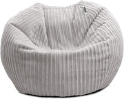 Kids Corduroy Bean Bag Chair Grey Mini Slouch Seat 60x80cm Washable