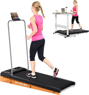 Walking Pad Treadmill 5–8% Incline 2.5HP w/ Handle Bar Under Desk Running 136KG