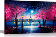 Large Eiffel Tower Canvas Wall Art 86x61cm Framed Paris Print