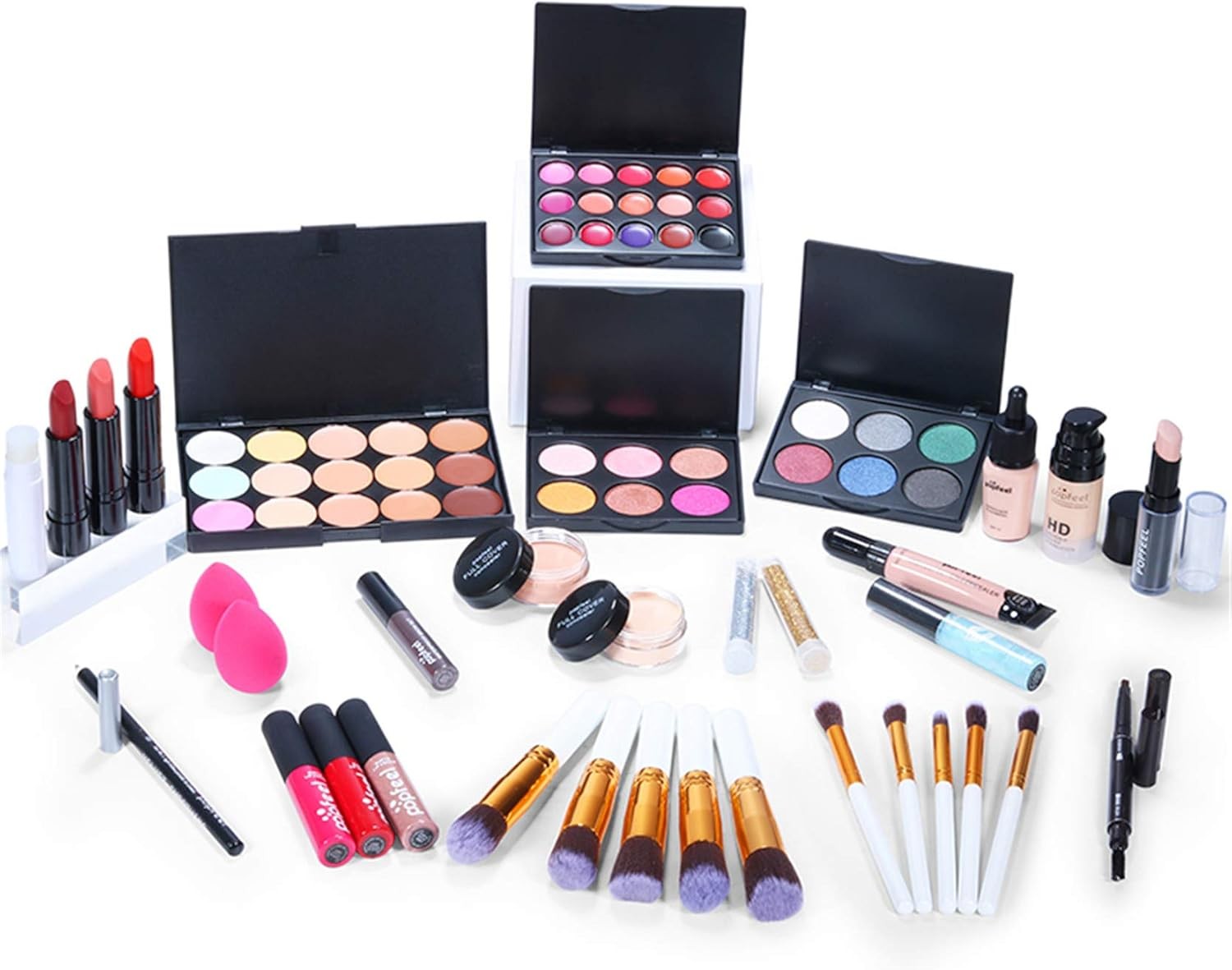 All In One Makeup Gift Set Full Kit Eyeshadow Foundation Lipstick