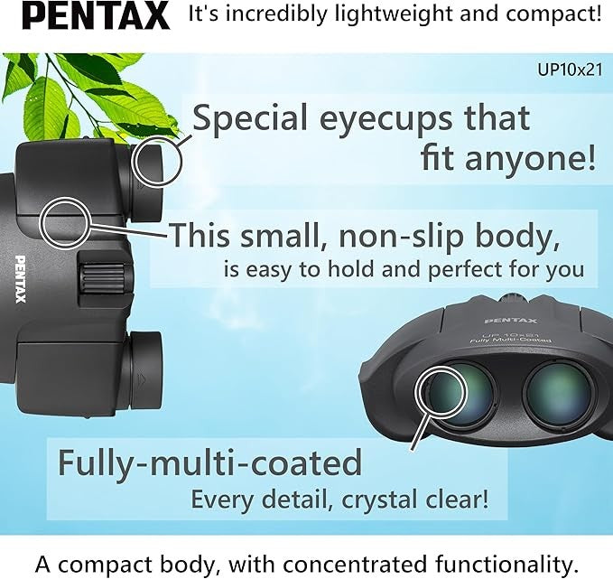10x21 Compact HD Binoculars Porro Prism Multicoated Lens Outdoor Travel
