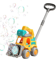 Bulldozer Bubble Blower Push Walker Toy with LED Lights