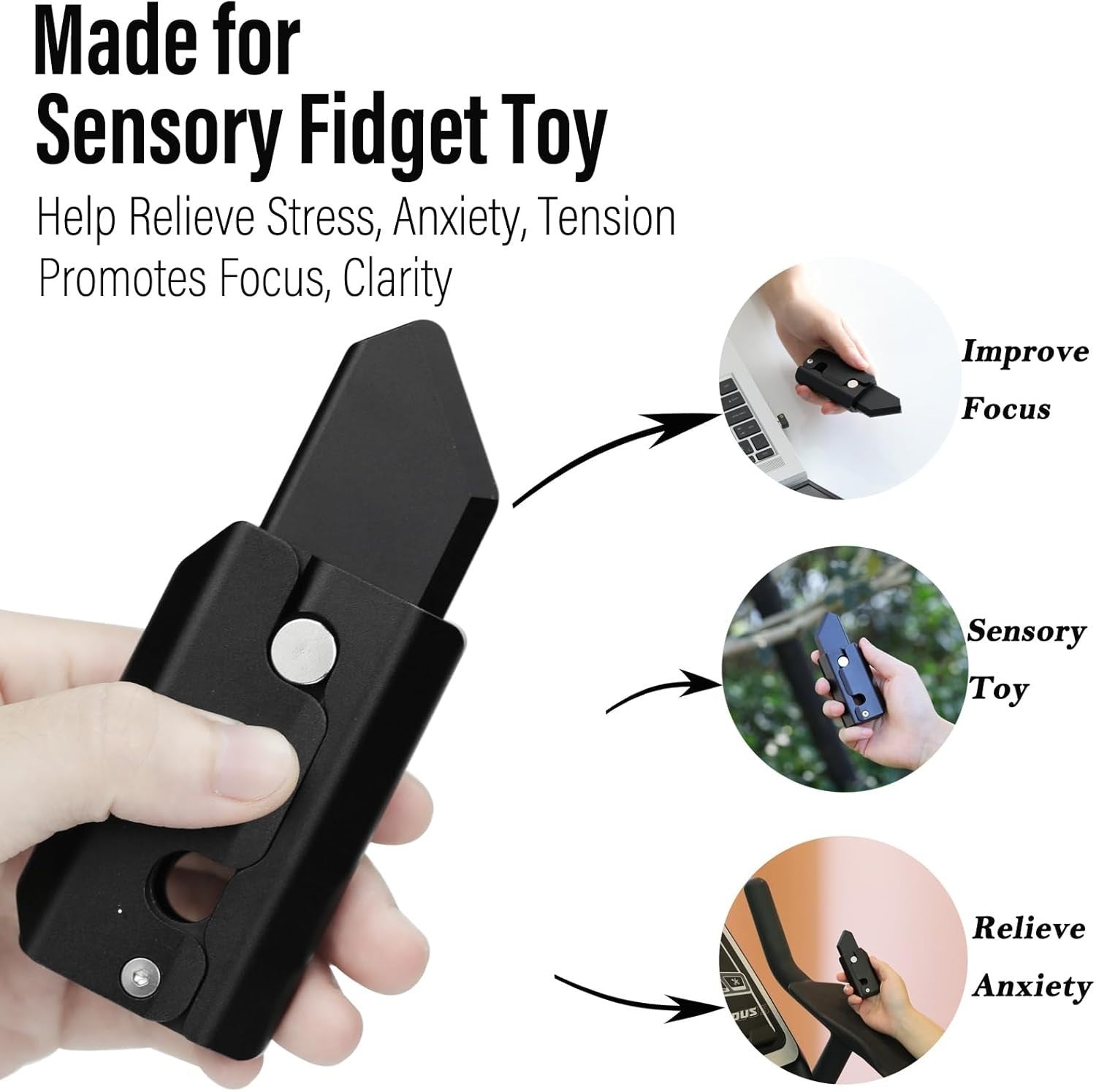 Gravity Knife Fidget Slider Metal Clicker Inertia Flip EDC Stress Toy