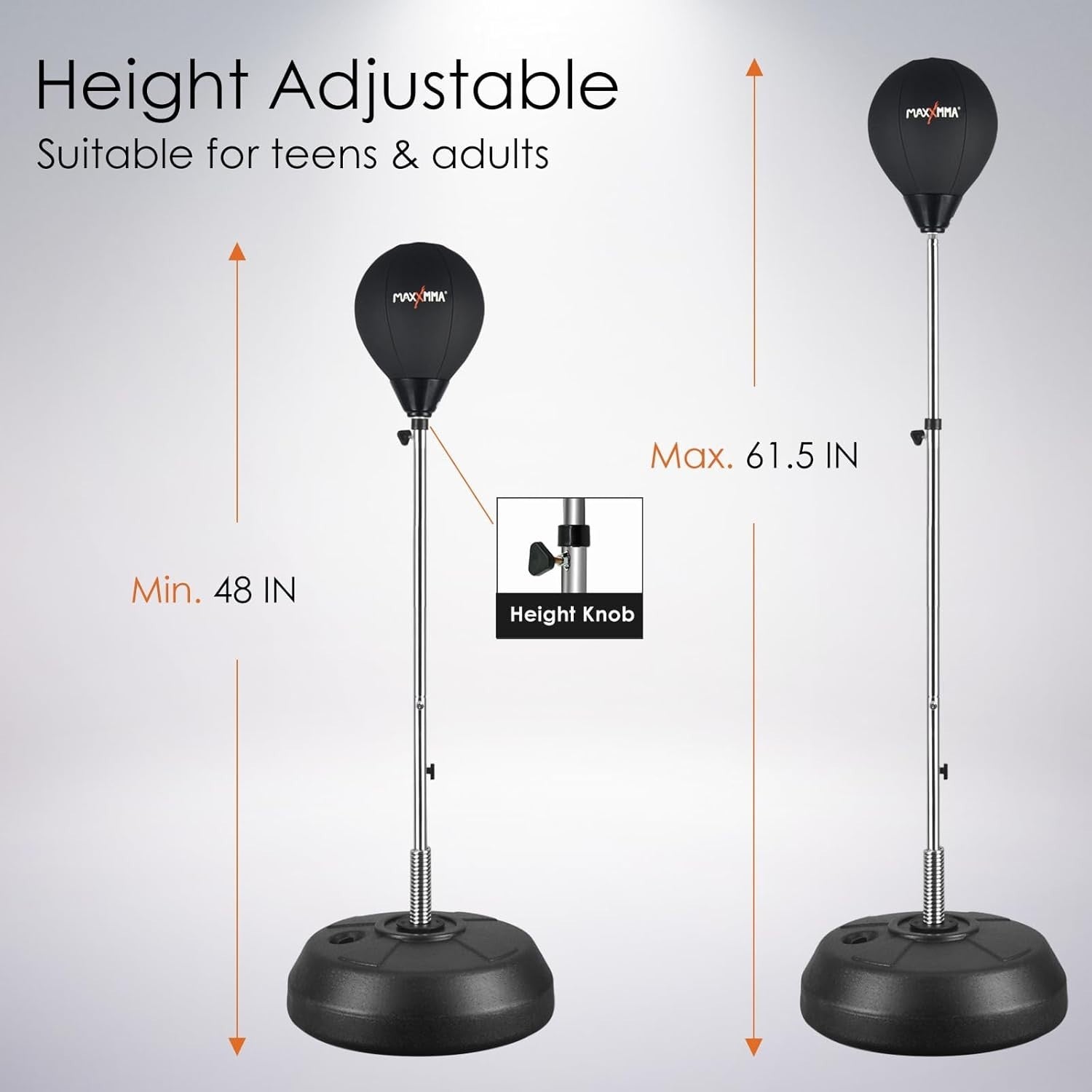 Freestanding Reflex Boxing Trainer Adjustable Speed Home MMA Gym