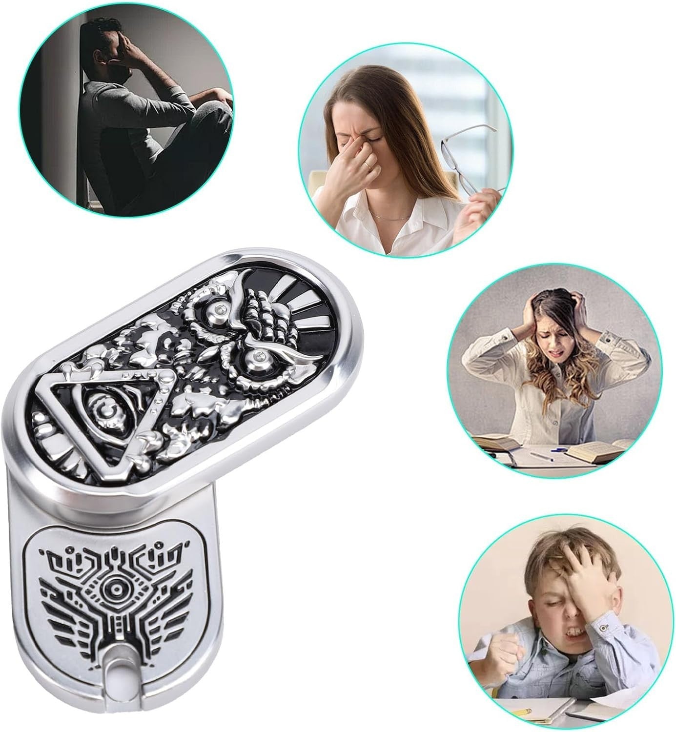 Zinc Alloy Fidget Slider Stress Relief Pocket Sensory Desk Toy