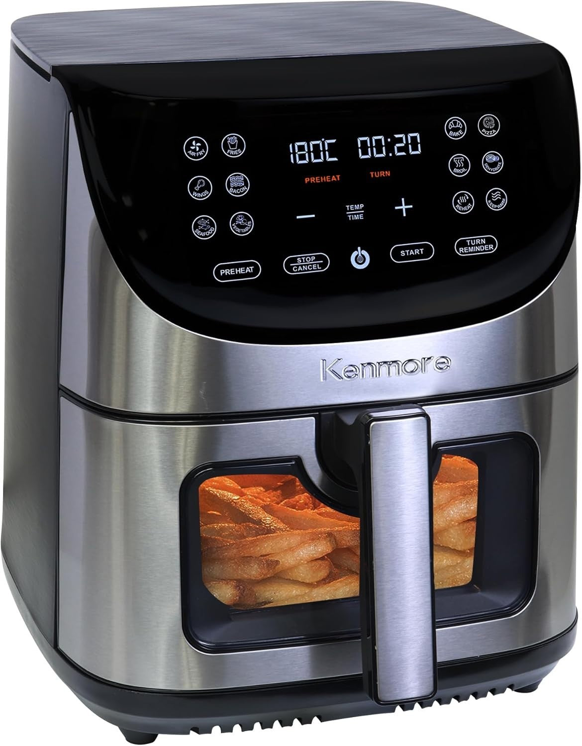 7.8L XL Air Fryer 1700W 12 Presets Touch Control Window Dishwasher Safe