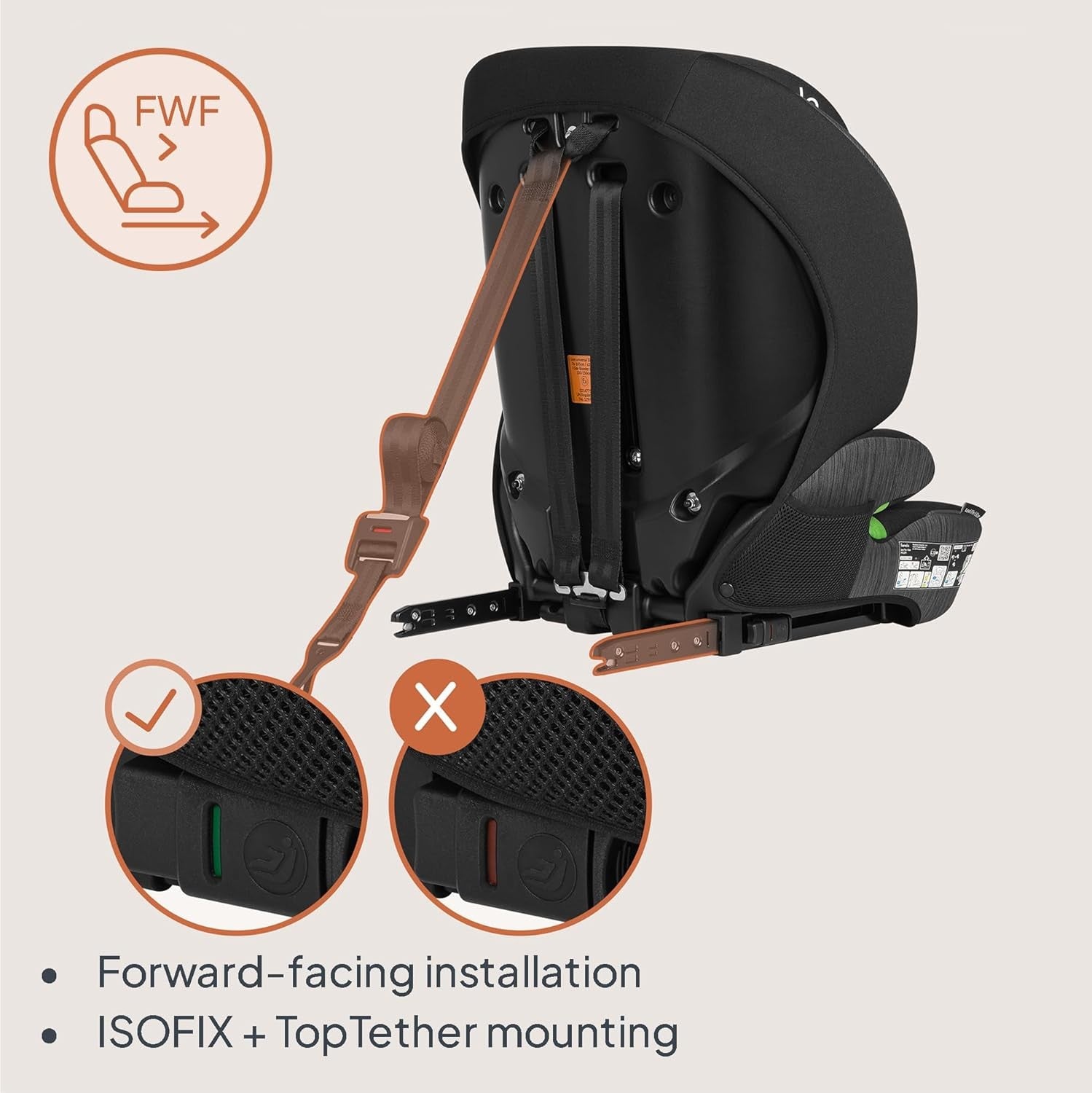 ISOFIX Child Car 12 Months–12 Years Side Impact Adjustable Headrest