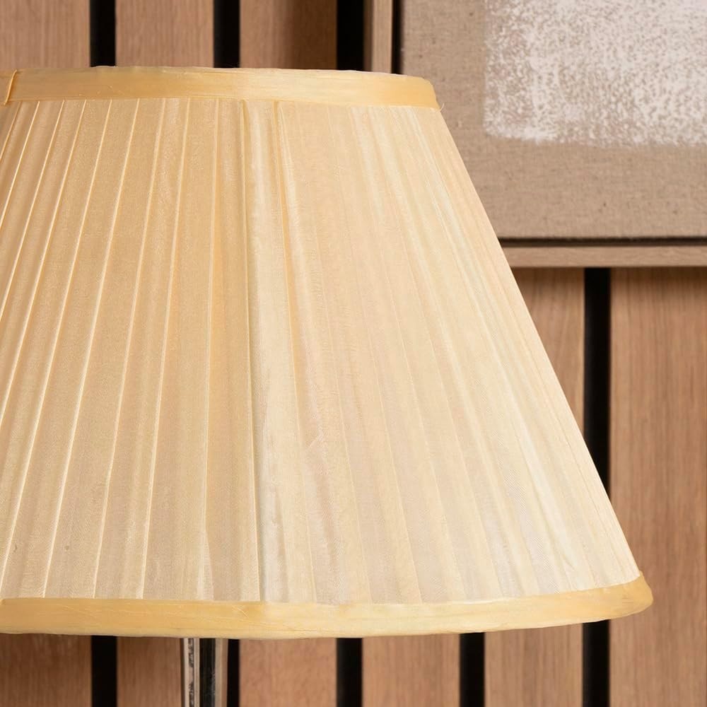 Cream Pleated Silk Empire Lampshade 35cm Ivory Tapered Table Floor Lamp