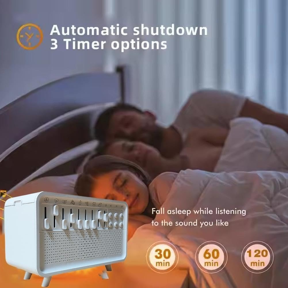 4-in-1 White Noise Machine with Bluetooth Speaker Humidifier & Night Light