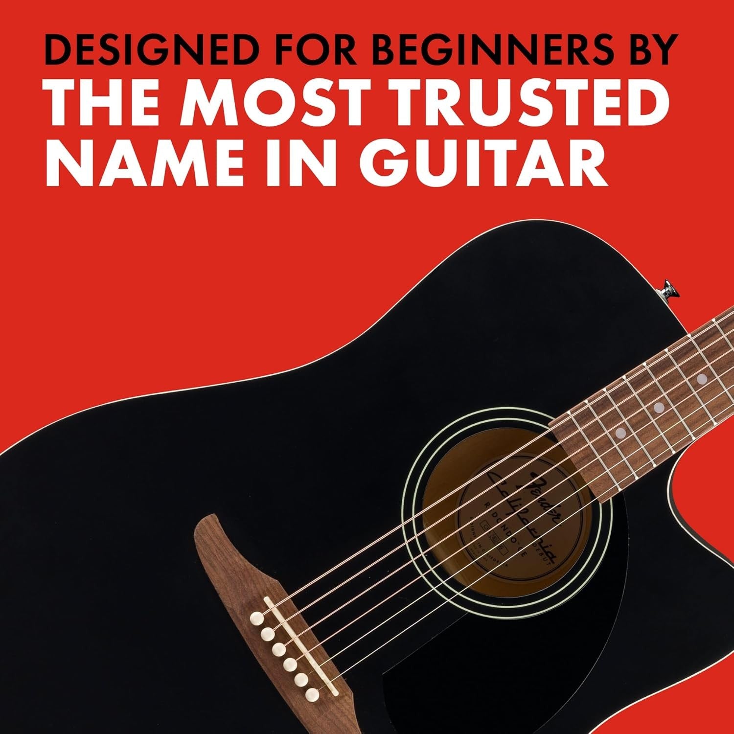 Electro Acoustic Cutaway Dreadnought Guitar Spruce Top Black