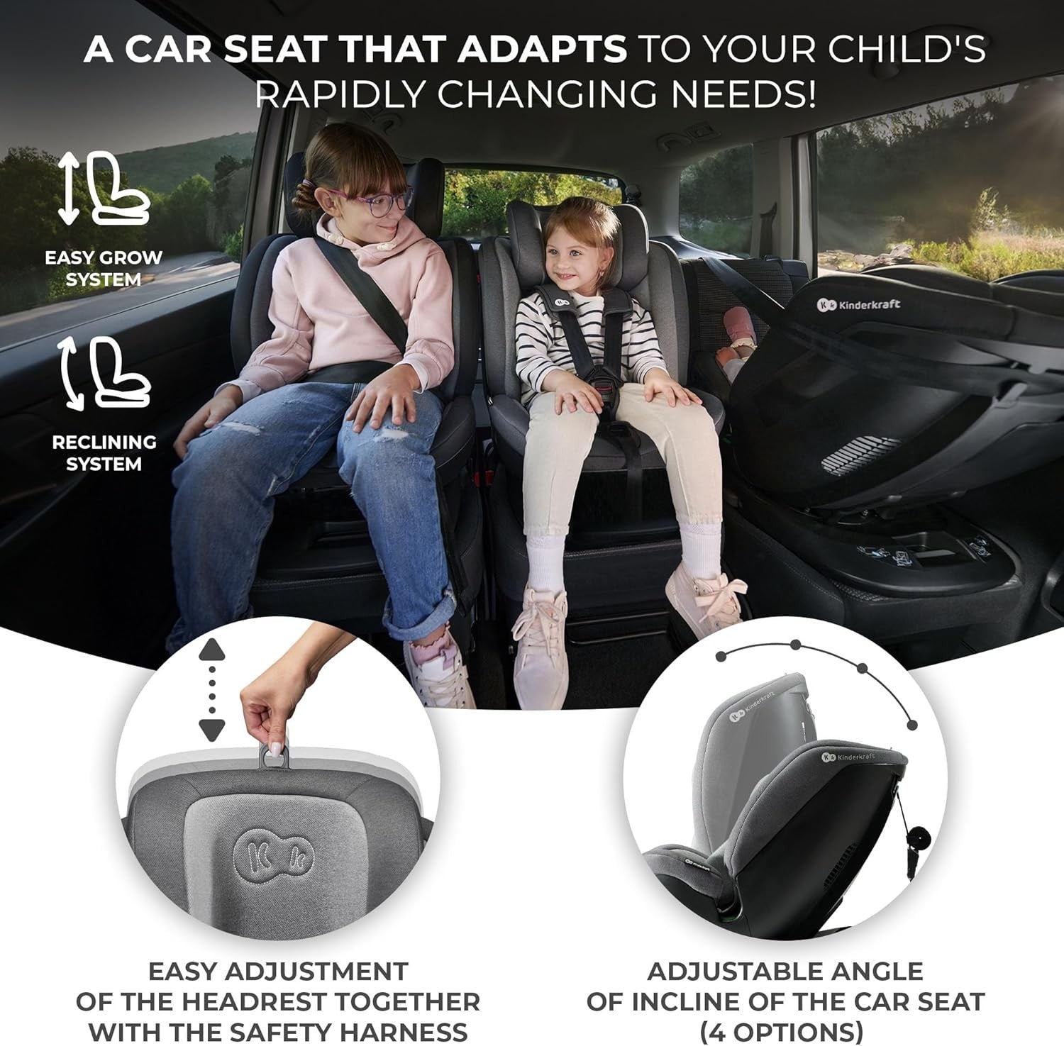 360° Rotating i-Size Child Car Seat ISOFIX Birth–36kg All Stages Black