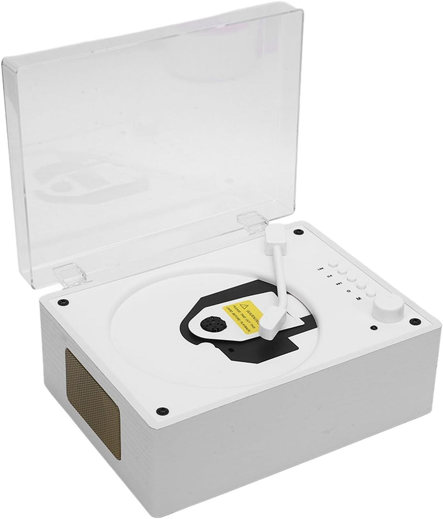 Portable Bluetooth CD Player Speaker Retro Suitcase Remote USB AUX