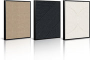 3-Piece Modern Abstract Canvas Wall Art 16x24" Neutral Boho Decor