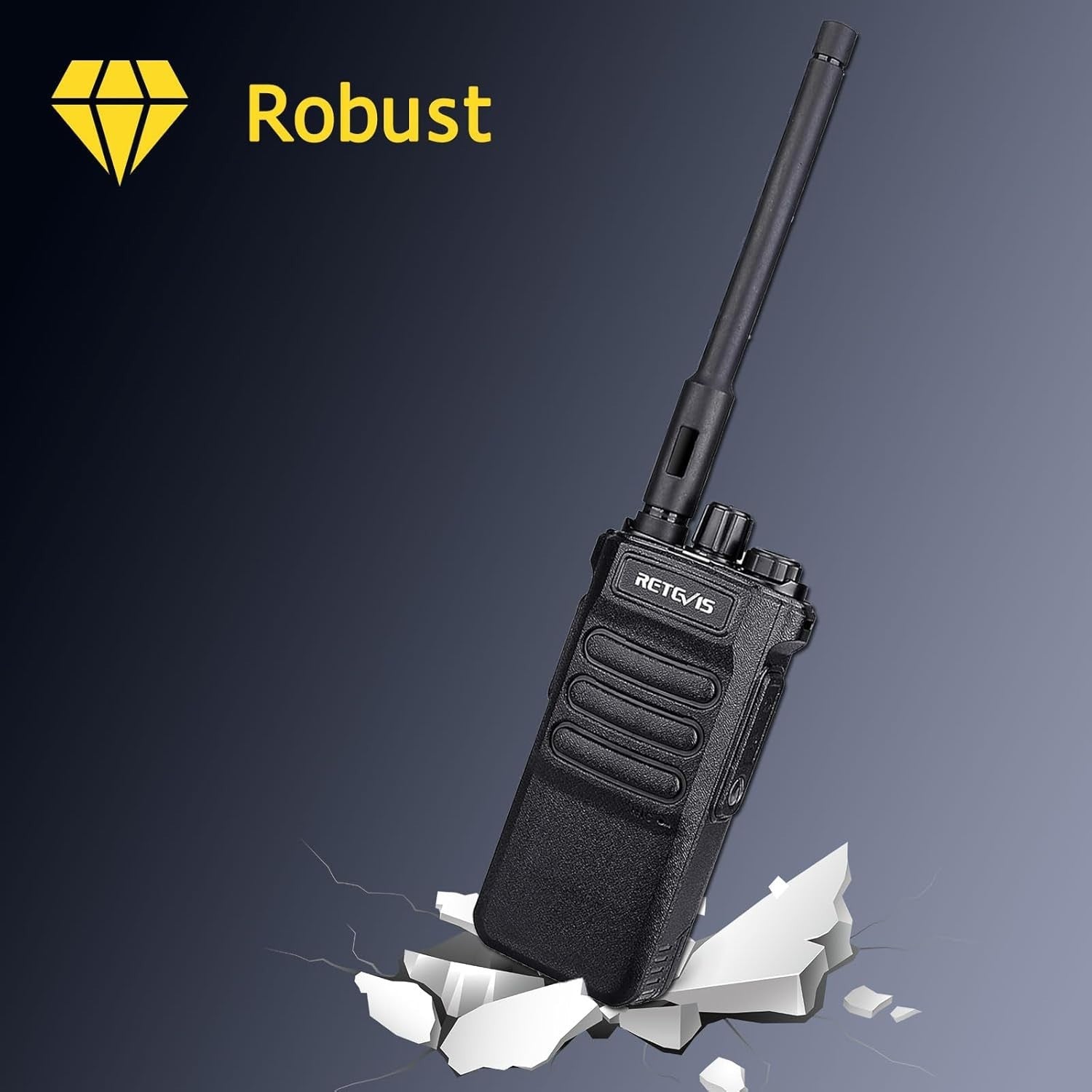 Long Range Walkie Talkies 3 Pack High Power 2600mAh VOX Rugged Radio