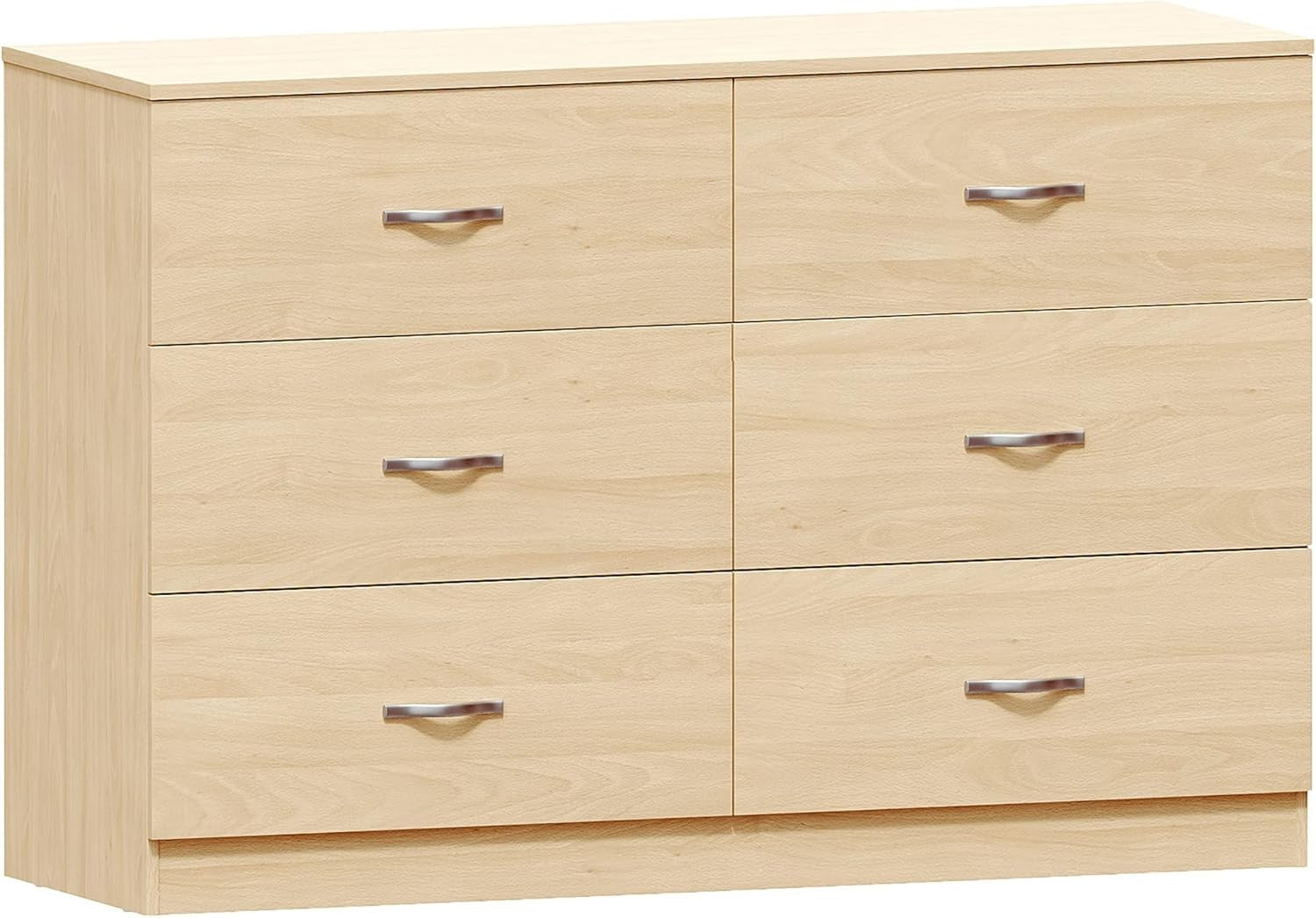 Pine 6 Drawer Wide Chest Bedroom Storage Unit Sliding Drawers Flatpack