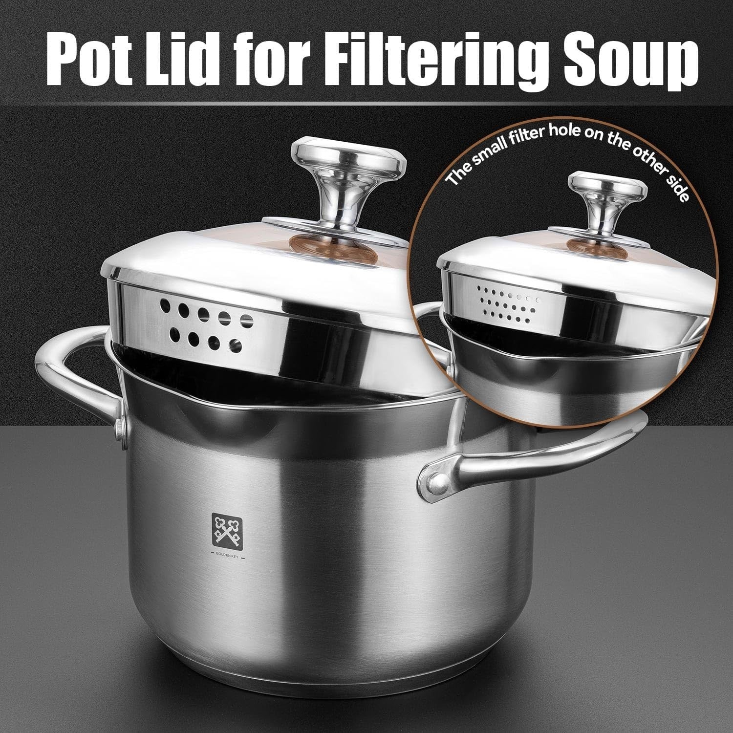 4L Stainless Steel Deep Fryer Pot w Strainer Basket Lid Camping Kitchen