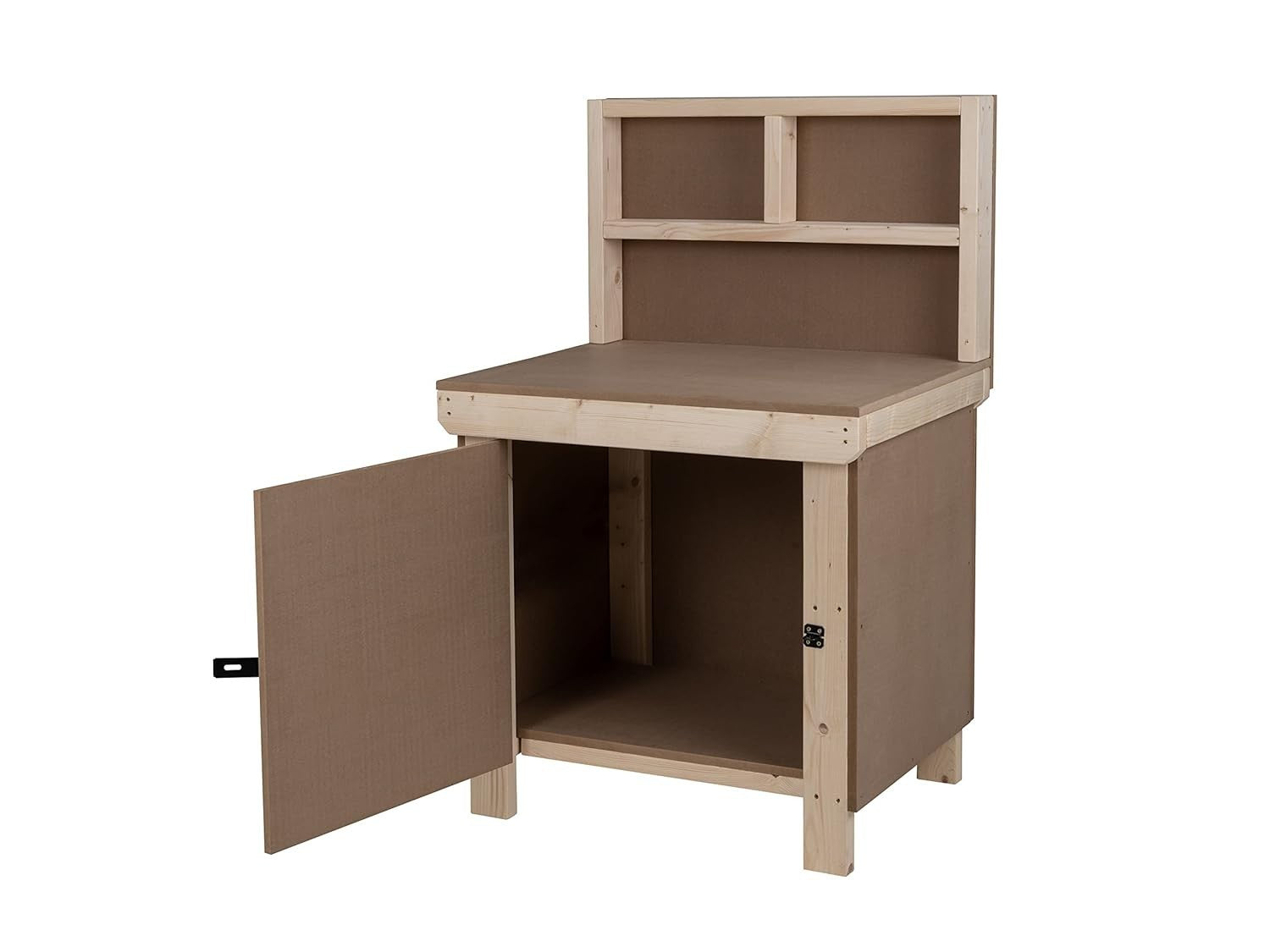 3ft Heavy Duty MDF Workbench with Lockable Cupboard & Back Panel – Garage Table