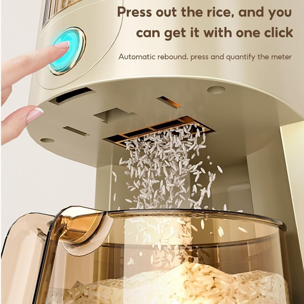 10KG Automatic Rice Dispenser Sealed Grain Storage Bucket with Cups