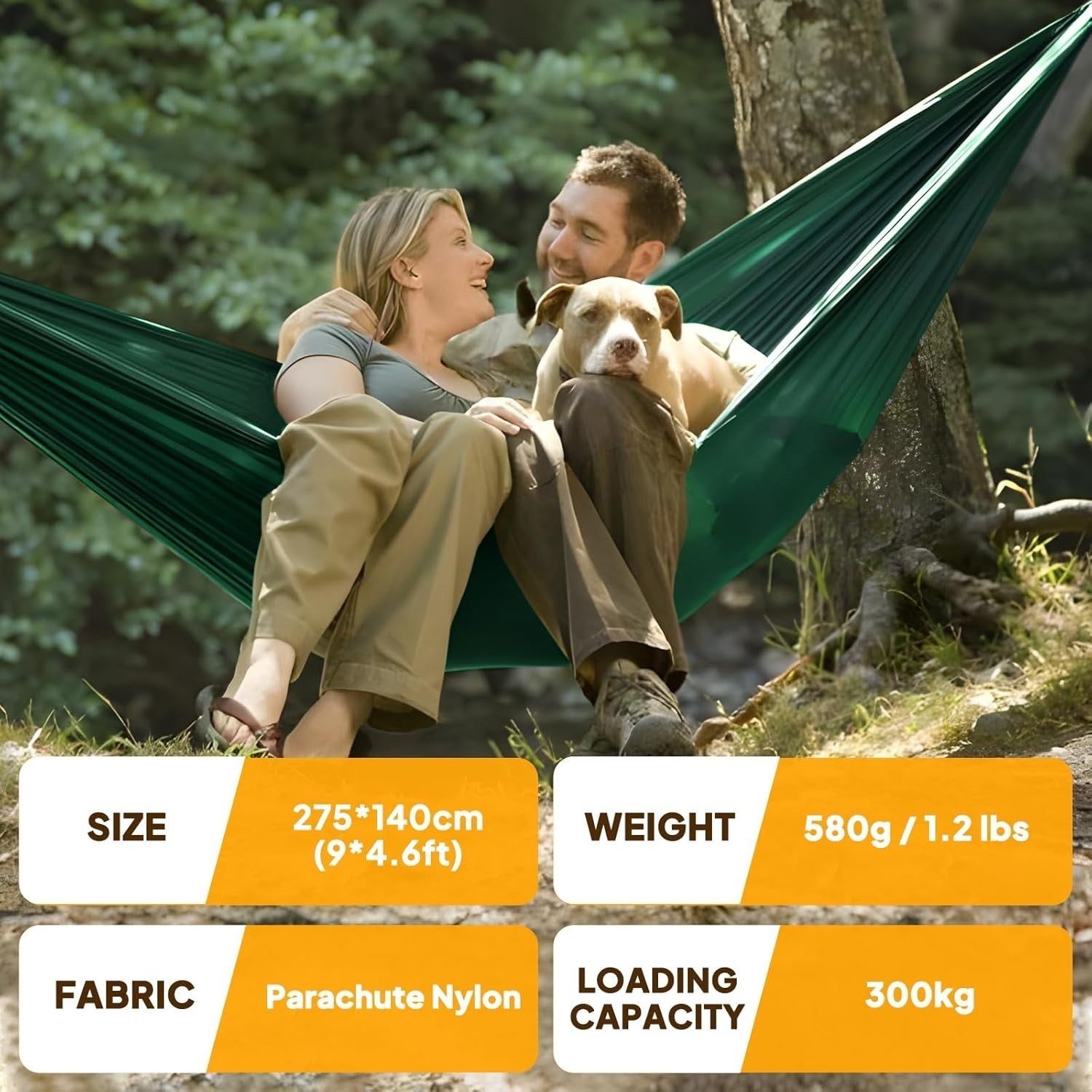Ultra-Light Travel Camping Hammock - 300kg Load, Quick-Dry Nylon, Compact