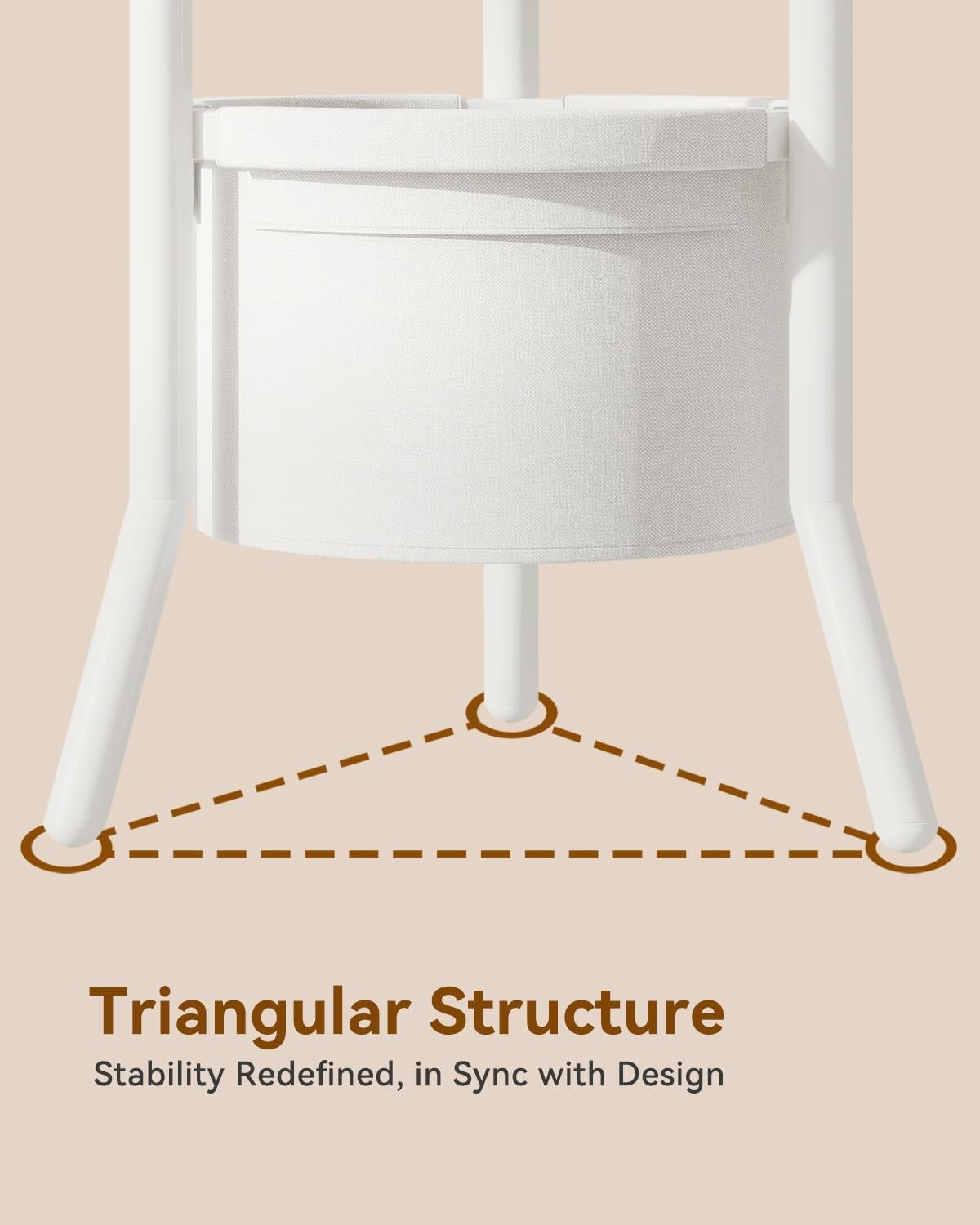White Freestanding Coat Rack with Shelves | 169cm Metal Hall Tree Stand