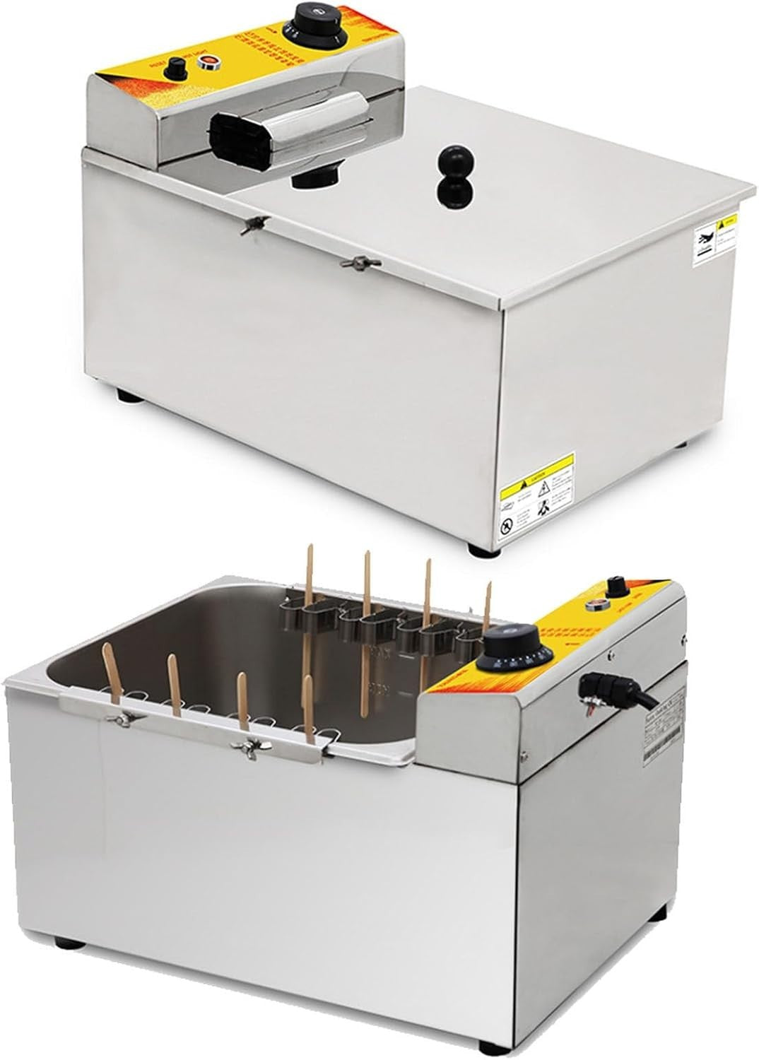 Automatic Corn Dog Fryer 12L 1900W Electric 8 Hook Commercial