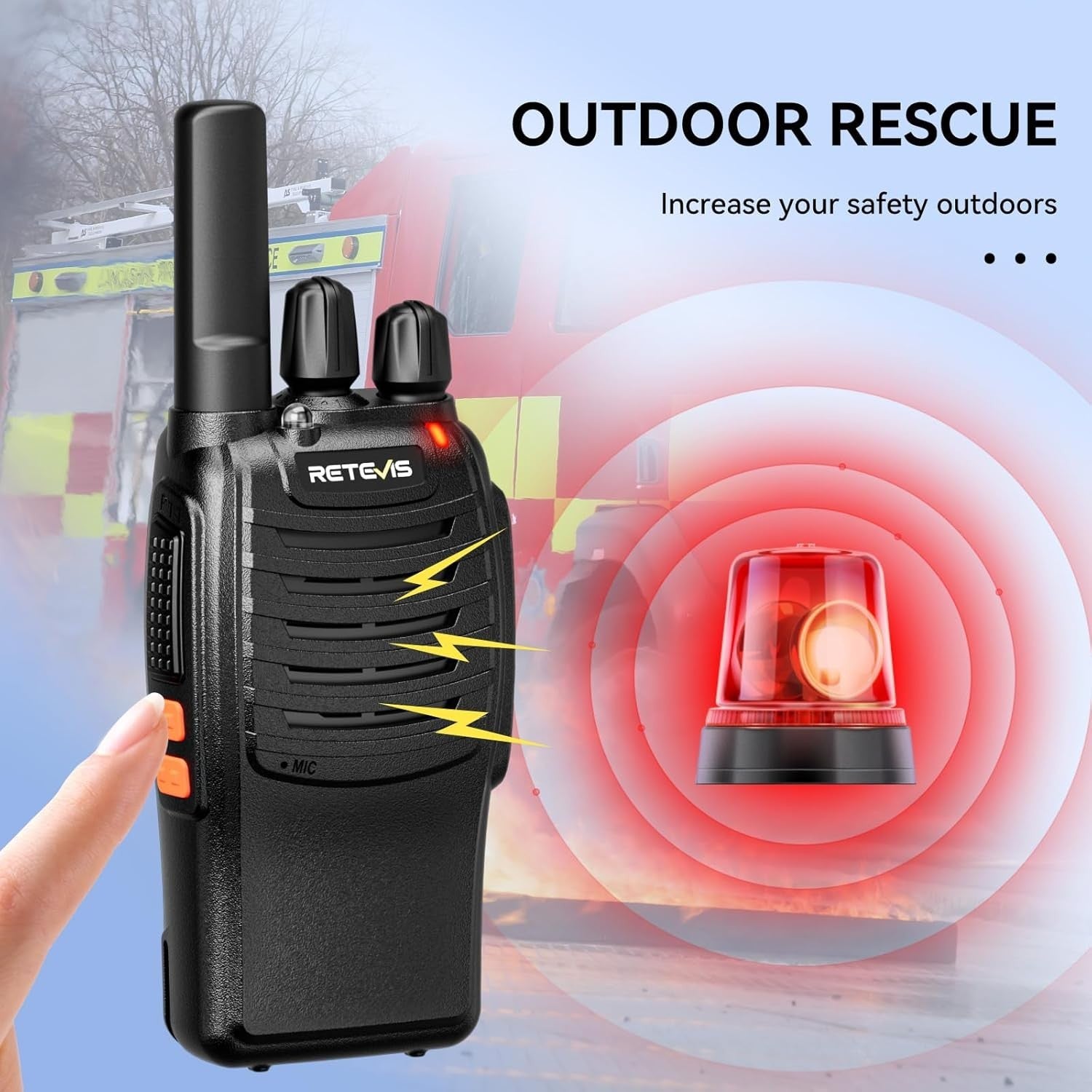 Walkie Talkies 3 Pack Long Range PMR446 USB-C VOX Flashlight Radio