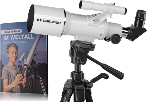 70/350 Lens Telescope Set w/ Tripod Book Smartphone Holder White
