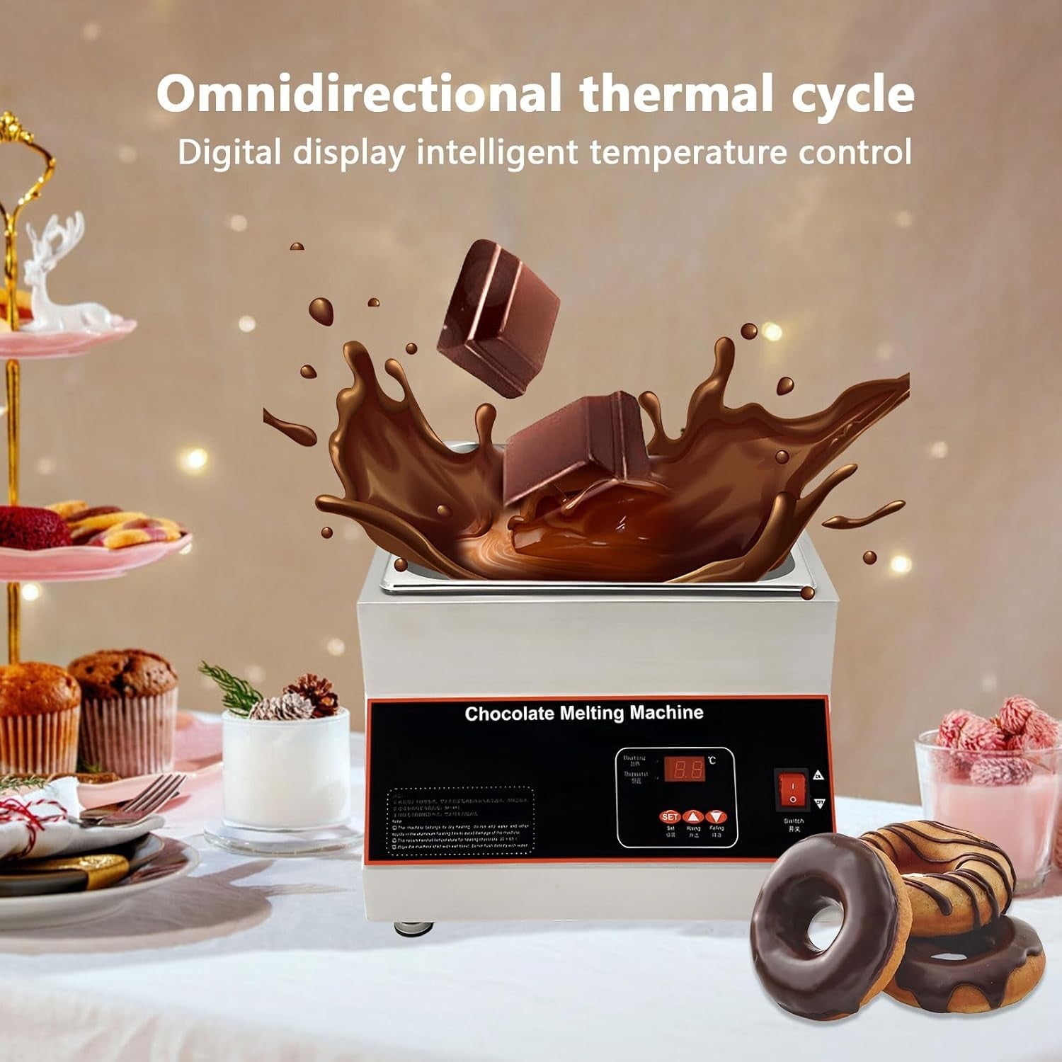 Electric Chocolate Melting Pot Stainless Steel Tempering Machine