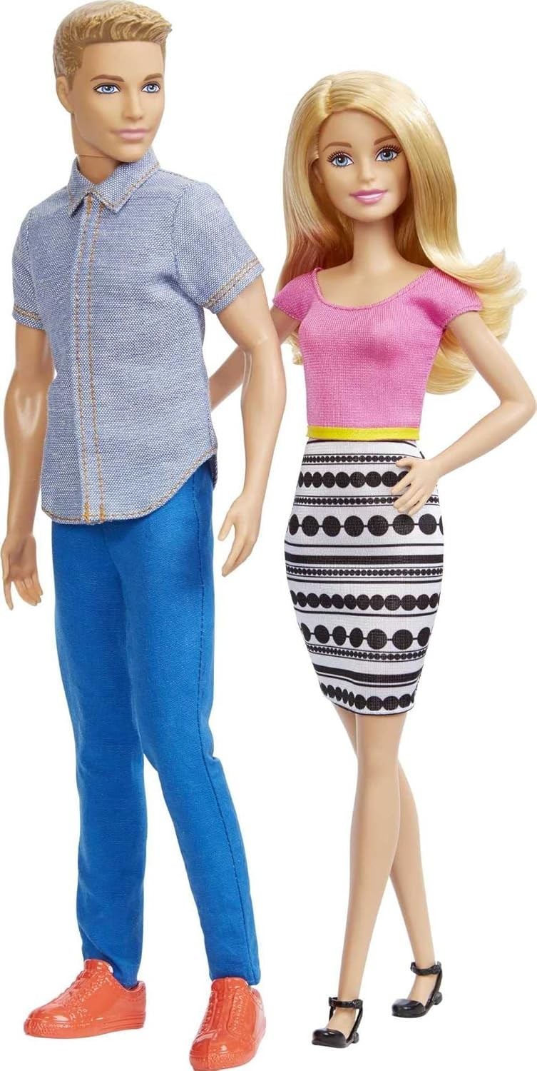 Fashion Dolls 2-Pack Boy & Girl Dolls Colorful Outfits Gift Set