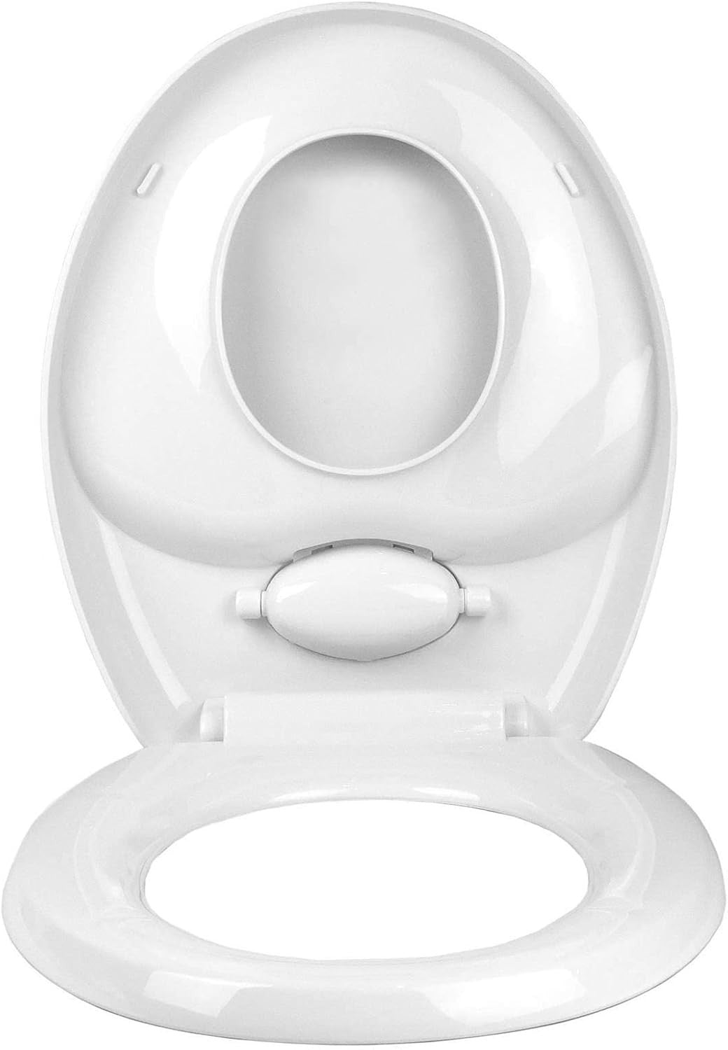 2-in-1 Family Toilet Seat Soft Close Child Seat Quick Release O-Shape PP