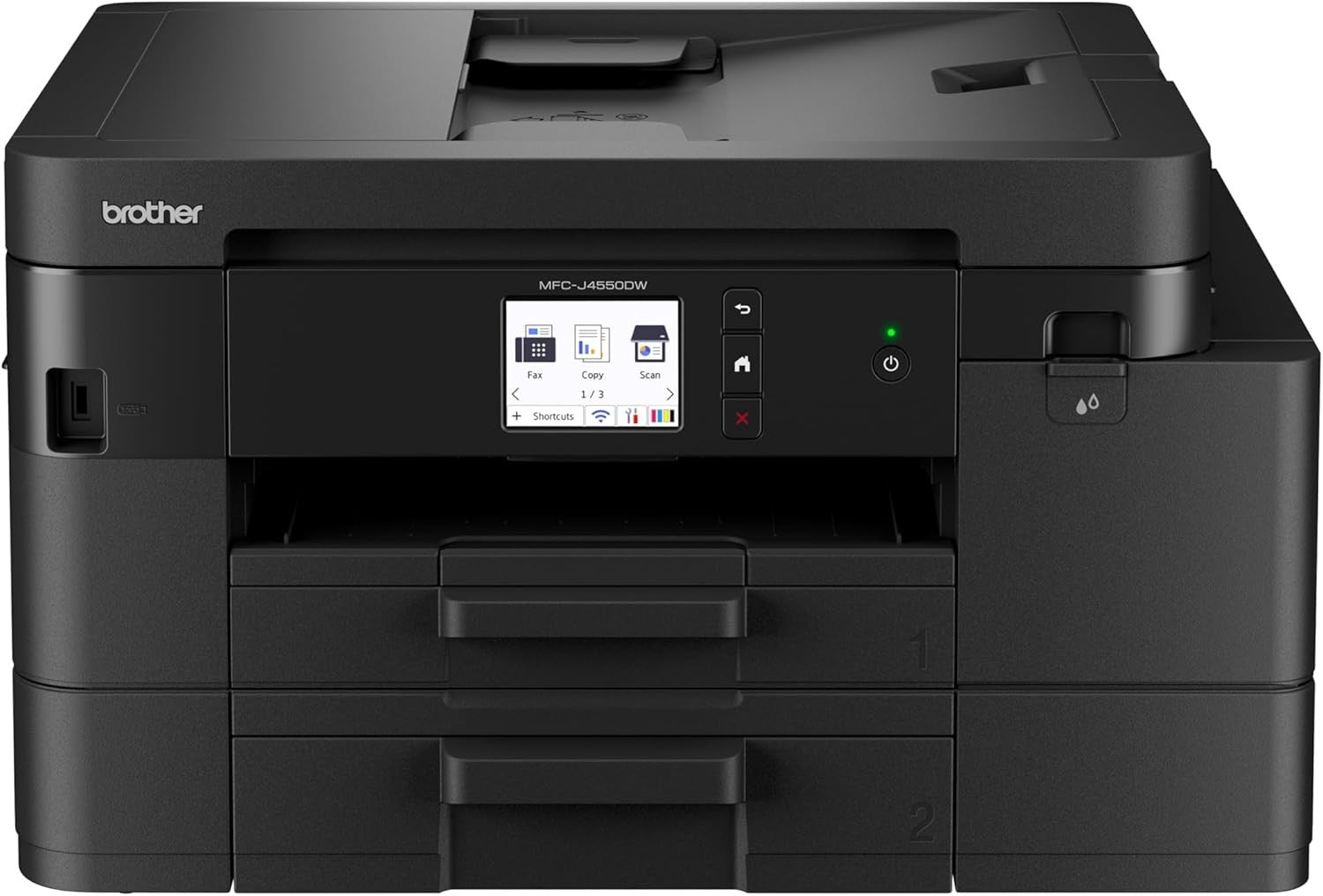 Wireless Colour Inkjet Printer A4 All-in-One Duplex Black Touchscreen
