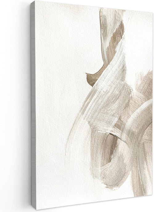 Large Beige Abstract Canvas Wall Art Modern Minimalist Painting 80x120cm
