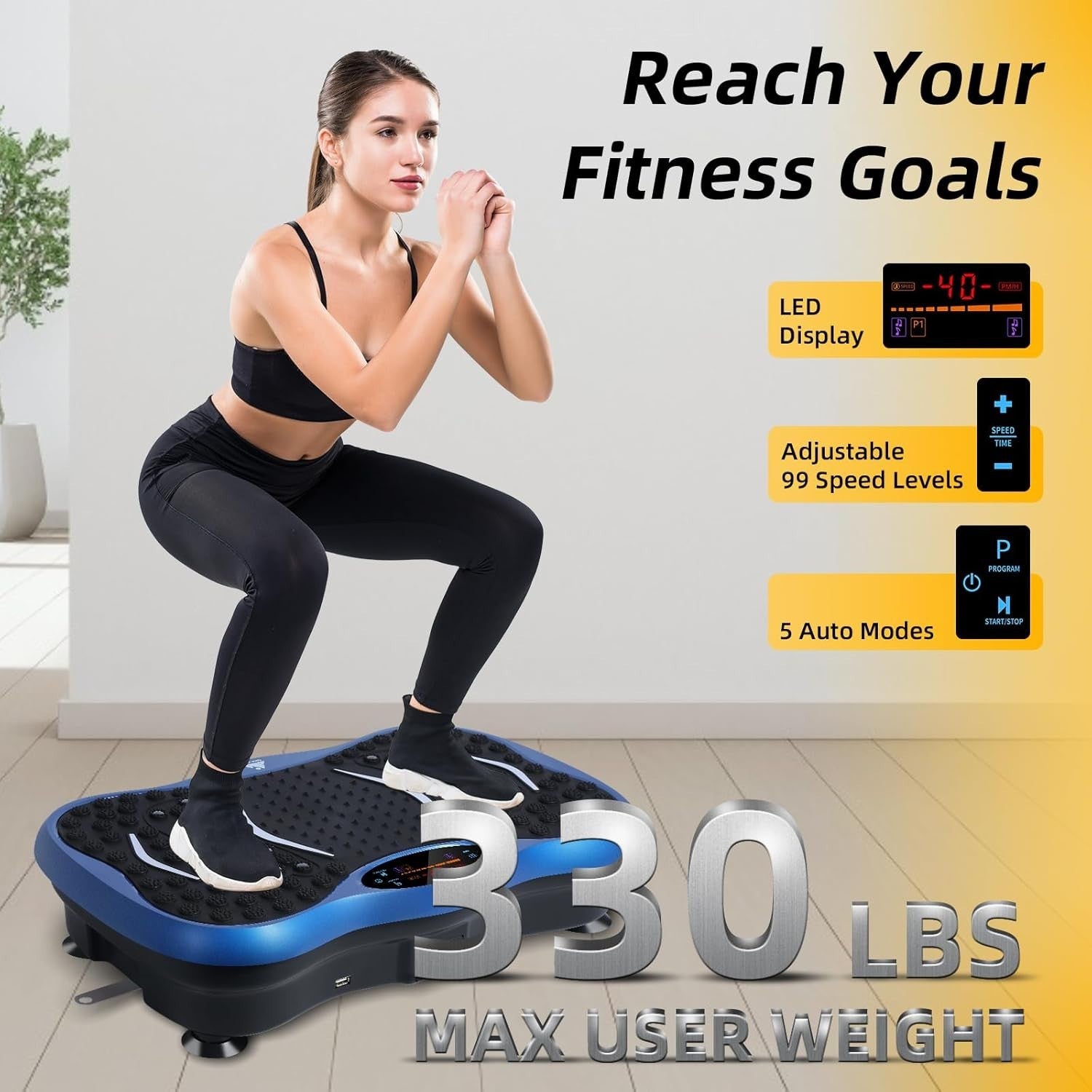 Bluetooth Vibration Fitness Platform 99 Speed Home Body Shaper