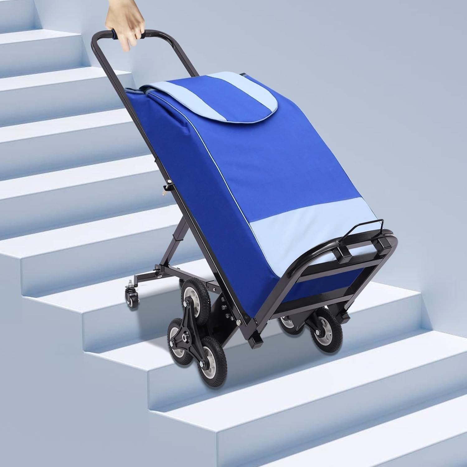 330lb Stair Climbing Hand Truck Folding 8 Wheel Heavy Duty Moving Cart