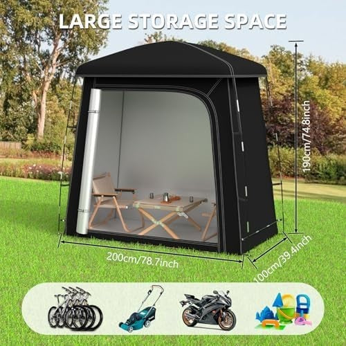Waterproof Bike Storage Tent 200x100x190cm Outdoor Bicycle Shed