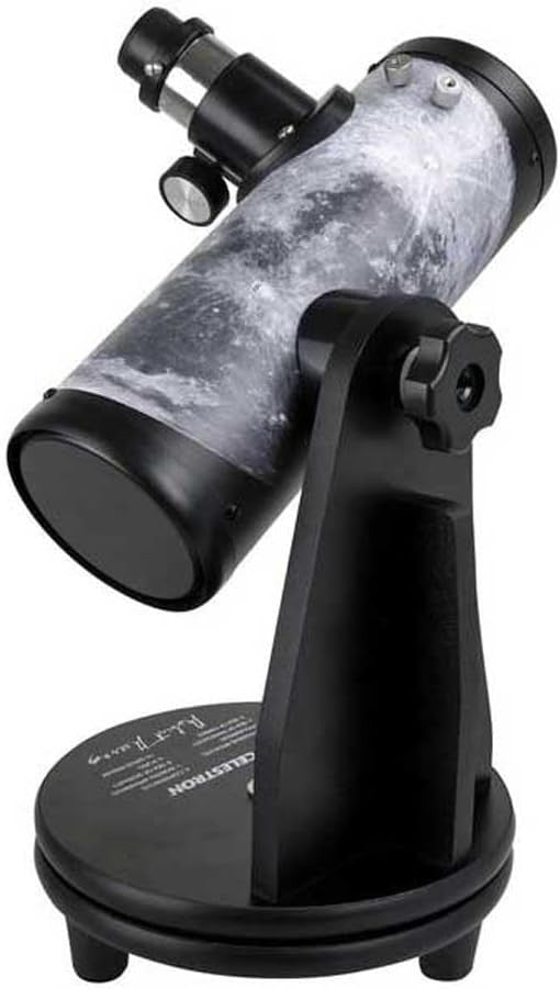 Black 76mm Moon Tabletop Dobsonian Telescope for Beginners