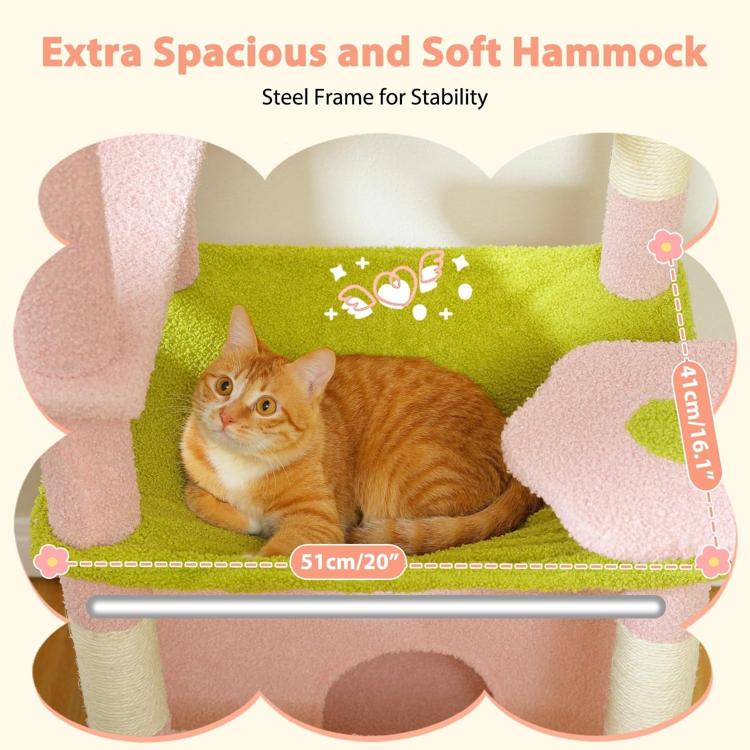 Large Cat Tree 184cm Extra Tall Multi Level Tower With Condos & Perches Pink