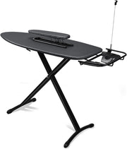 Extra Wide Ironing Board with Sleeve Board Adjustable Height Foldable Black