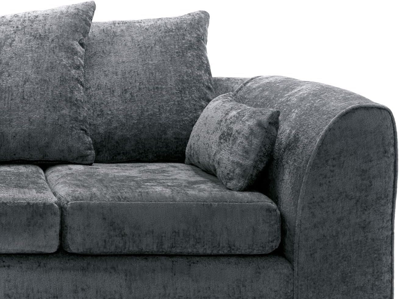 4-Seater Grey Fabric L-Shape Sofa – Comfy Cushions, Sturdy Frame, Easy Assembly
