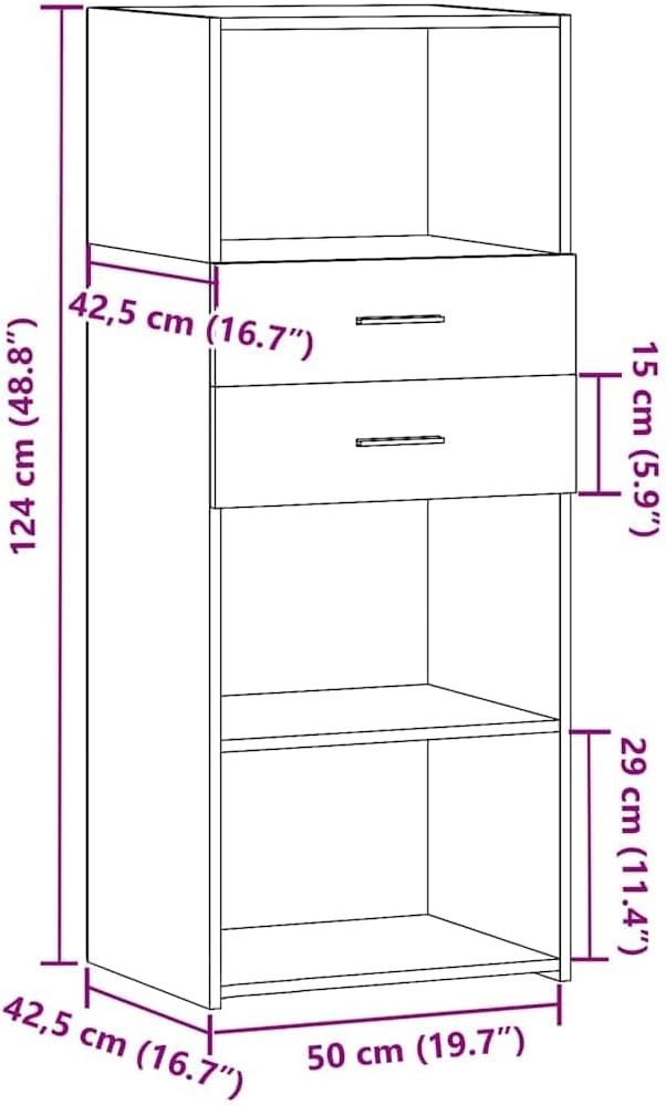 Moisture Resistant Black Office Storage Cabinet with Shelves & Drawers
