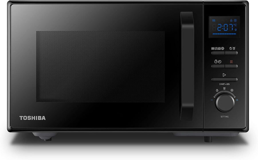 25L Microwave Oven 950W Convection Grill Easy-Clean Black
