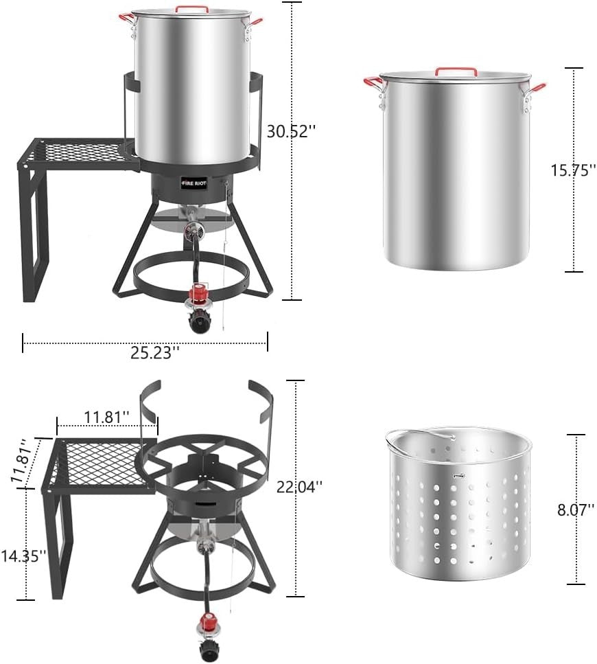 30Qt Outdoor Turkey Fryer Propane 50,000BTU Burner Stand Kit