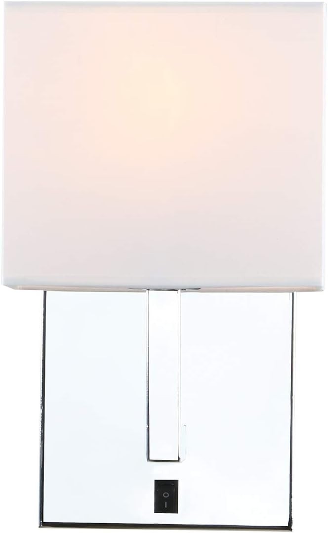 Vintage Linen Wall Lampshade Set, LED Compatible, Classic Chrome Sconce.