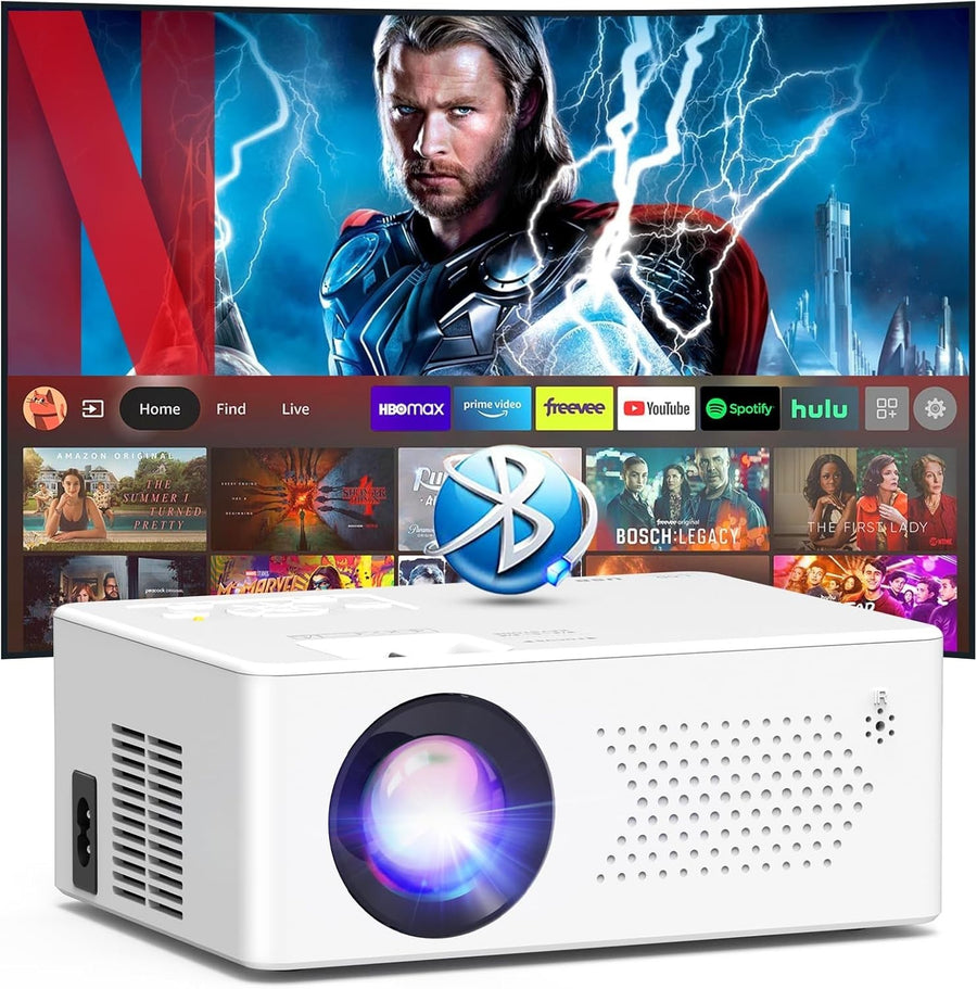 Portable 1080P Smart Projector WiFi6 Bluetooth 13000L Outdoor Cinema